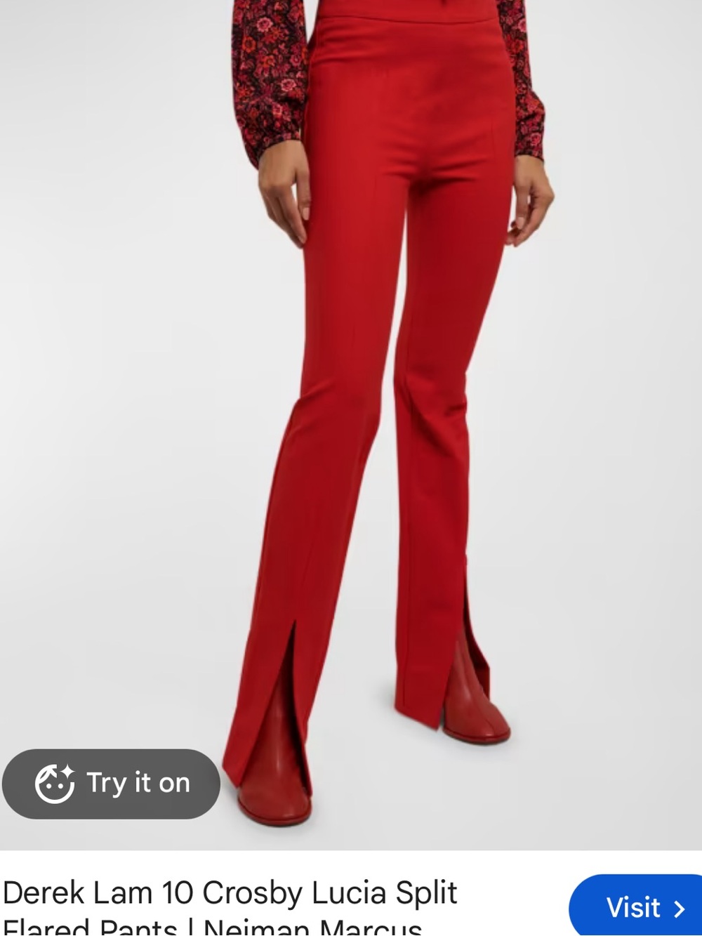 Derek Lam 10 Crosby Lucia Split Flare Pants - fuschia